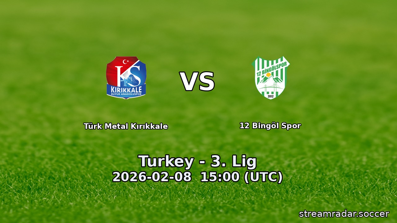 Türk Metal Kırıkkale vs 12 Bingöl Spor