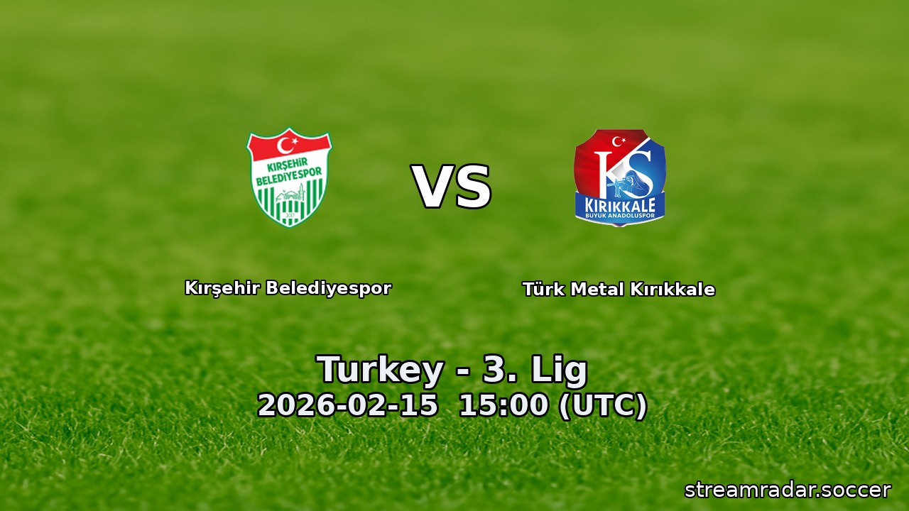 Kırşehir Belediyespor vs Türk Metal Kırıkkale