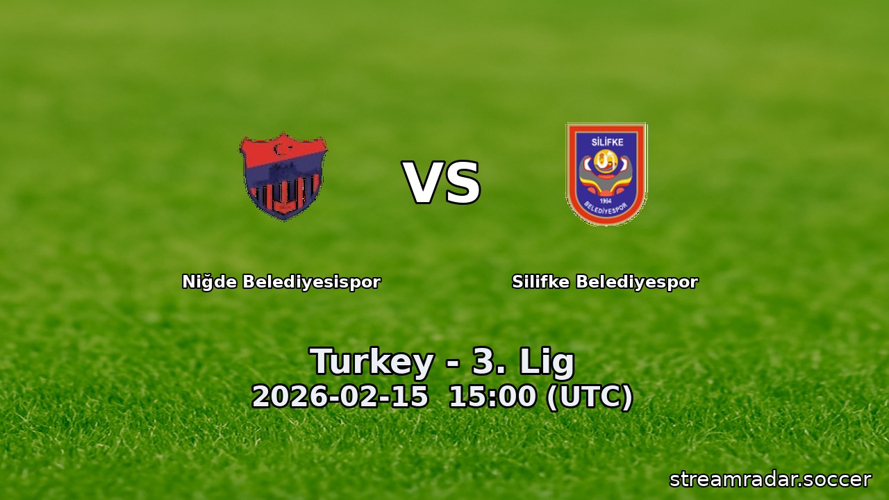 Niğde Belediyesispor vs Silifke Belediyespor