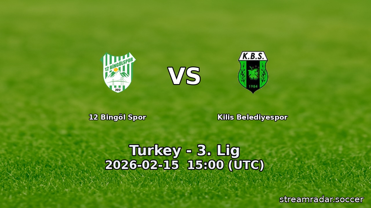 12 Bingöl Spor vs Kilis Belediyespor