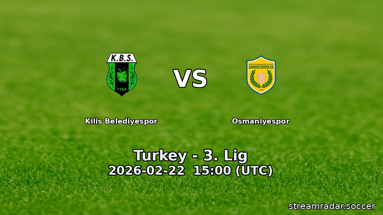 Kilis Belediyespor vs Osmaniyespor