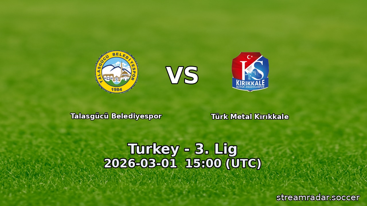 Talasgücü Belediyespor vs Türk Metal Kırıkkale