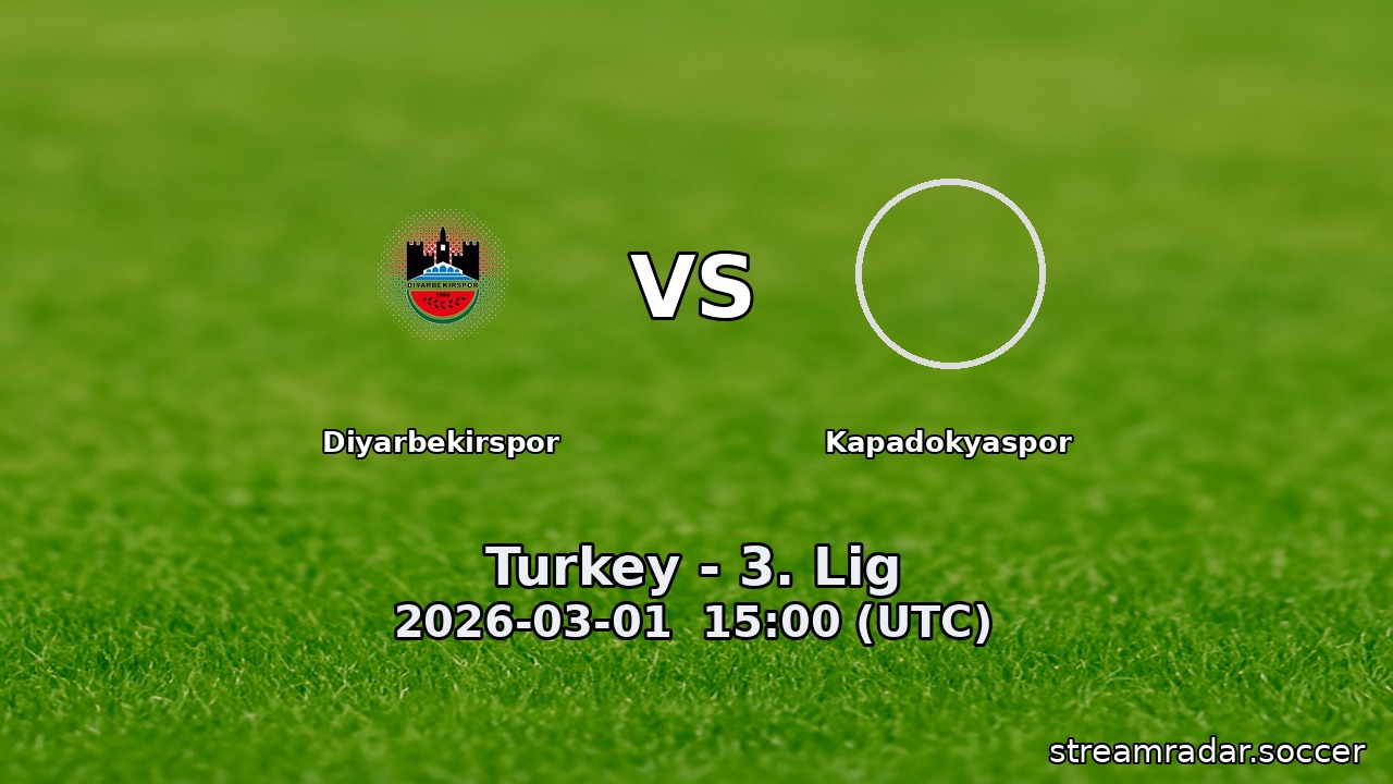 Diyarbekirspor vs Kapadokyaspor
