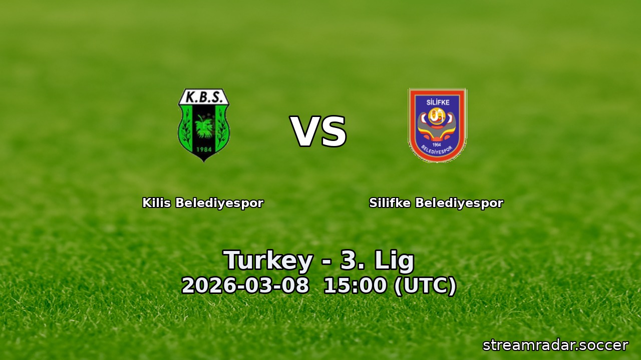 Kilis Belediyespor vs Silifke Belediyespor
