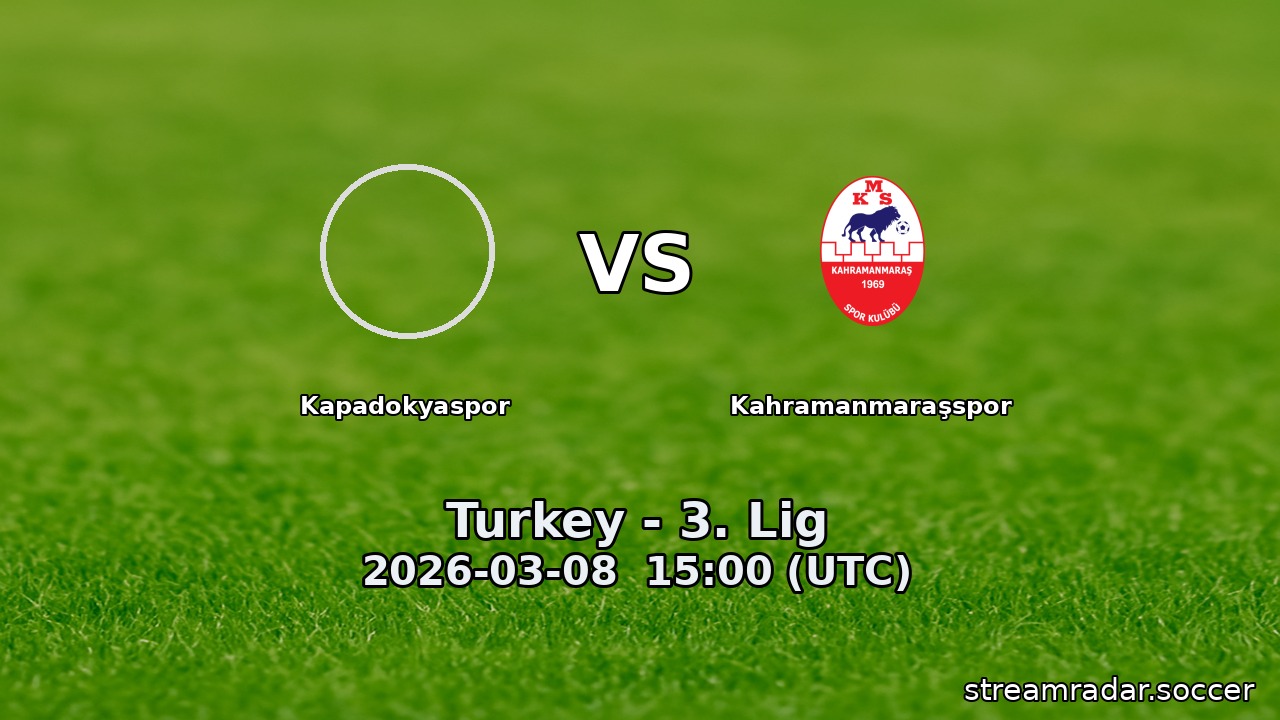 Kapadokyaspor vs Kahramanmaraşspor