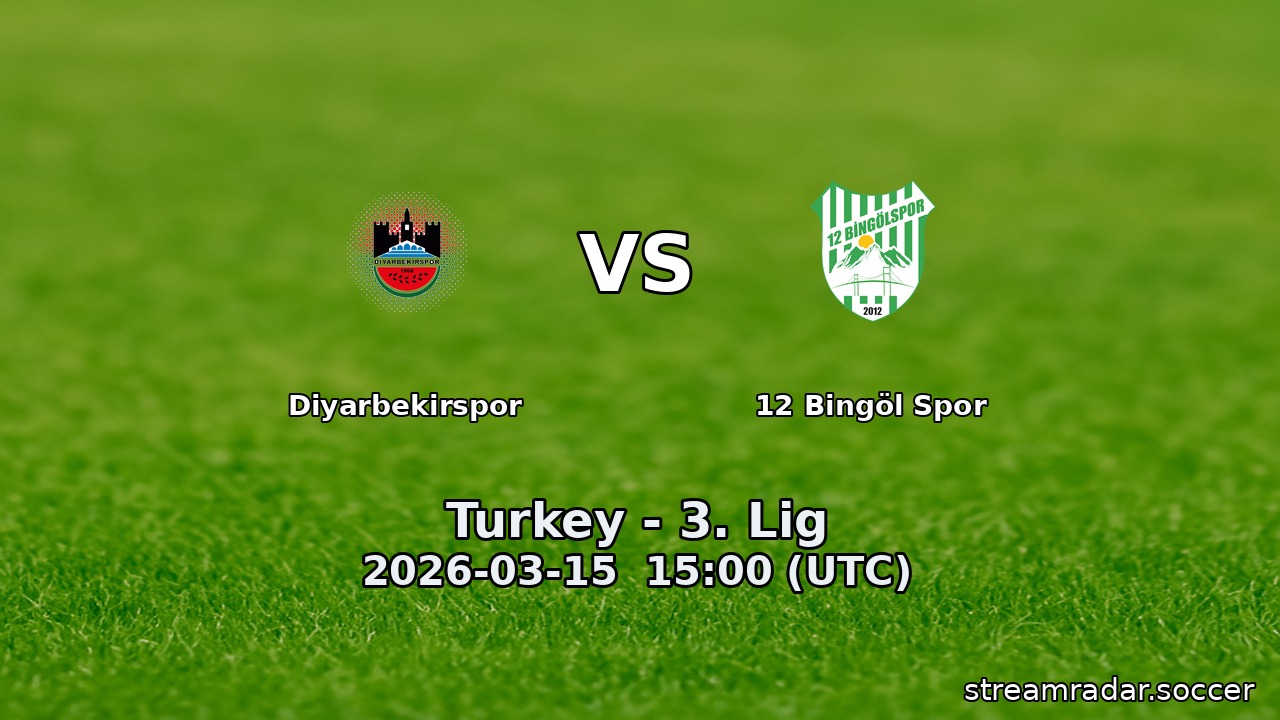 Diyarbekirspor vs 12 Bingöl Spor