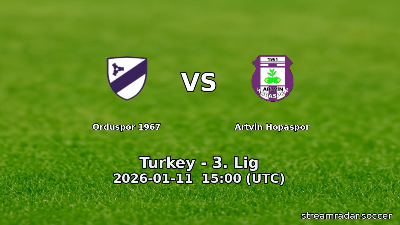 Orduspor 1967 vs Artvin Hopaspor