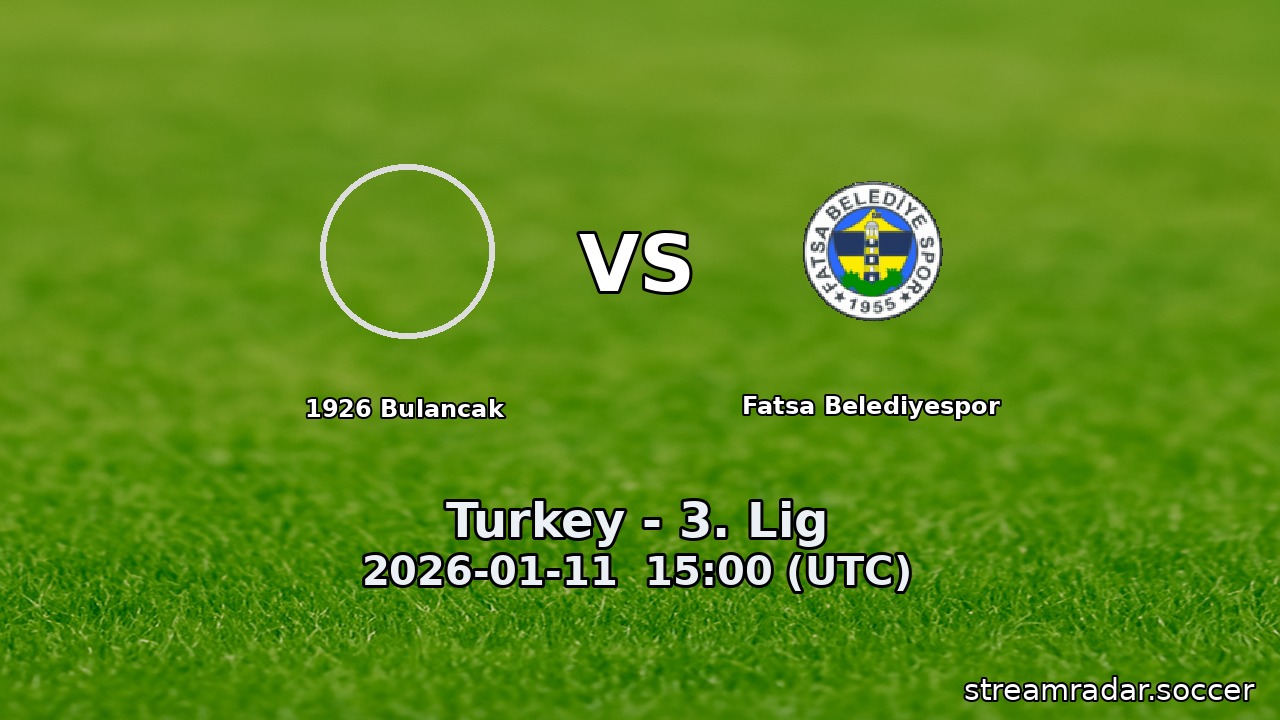 1926 Bulancak vs Fatsa Belediyespor