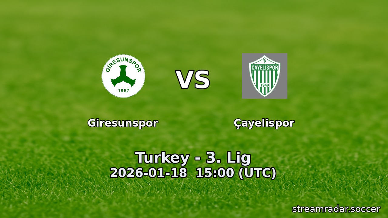 Giresunspor vs Çayelispor