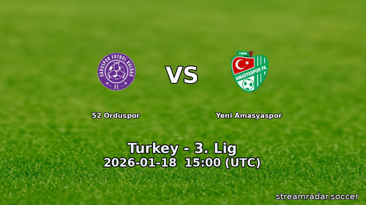 52 Orduspor vs Yeni Amasyaspor