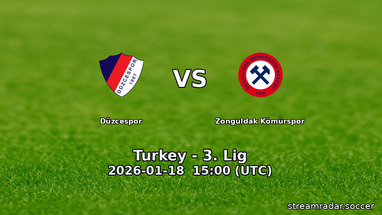 Düzcespor vs Zonguldak Kömürspor