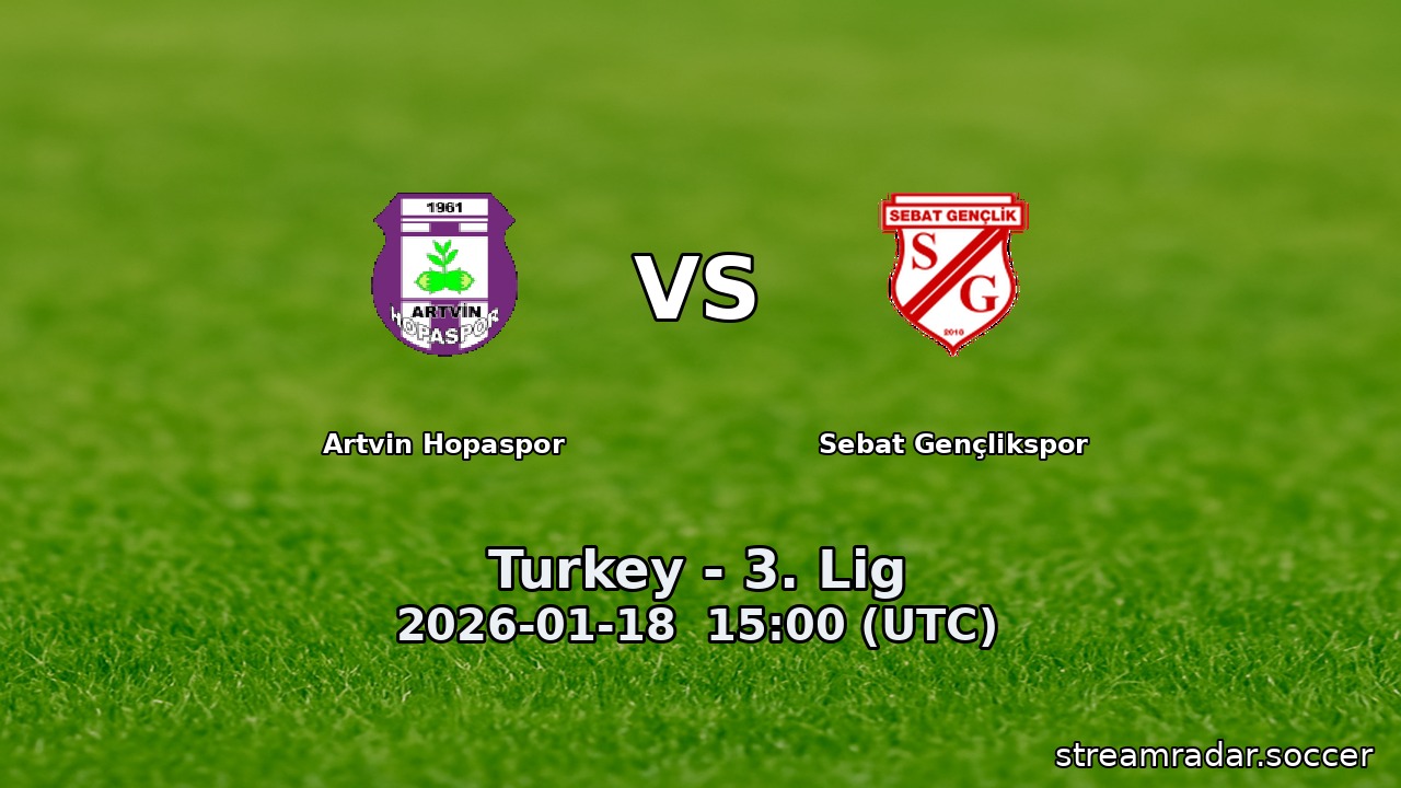 Artvin Hopaspor vs Sebat Gençlikspor