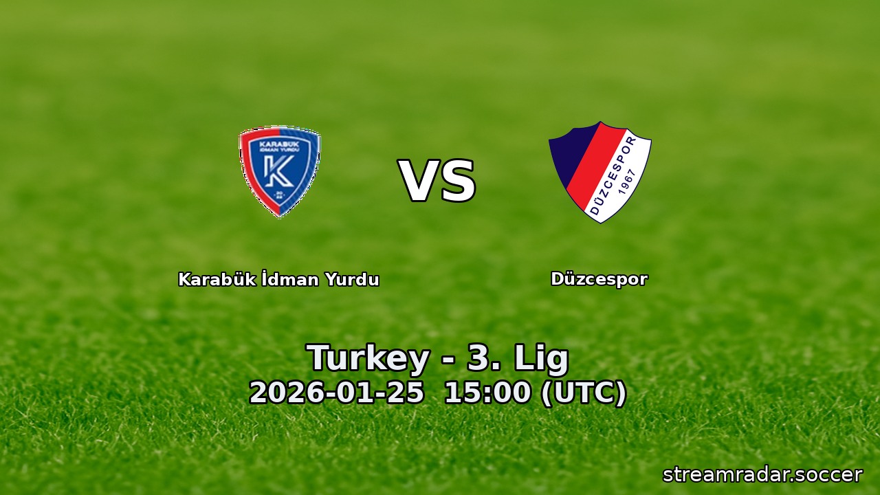 Karabük İdman Yurdu vs Düzcespor