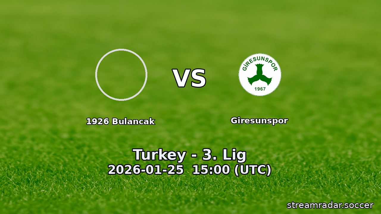1926 Bulancak vs Giresunspor