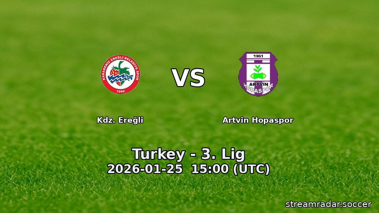 Kdz. Ereğli vs Artvin Hopaspor