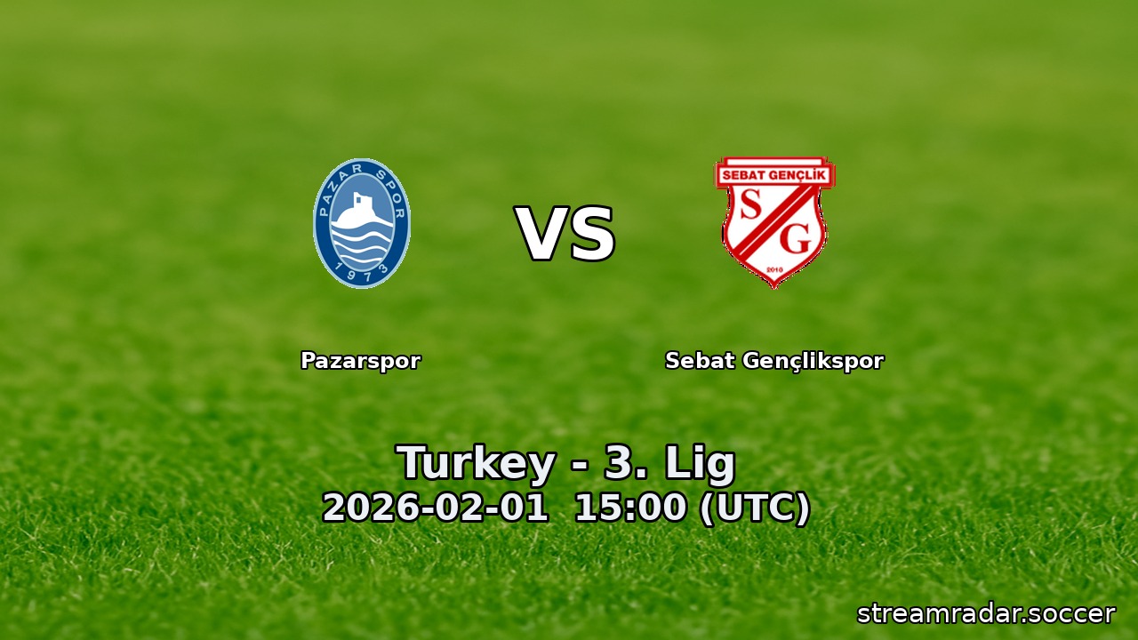 Pazarspor vs Sebat Gençlikspor