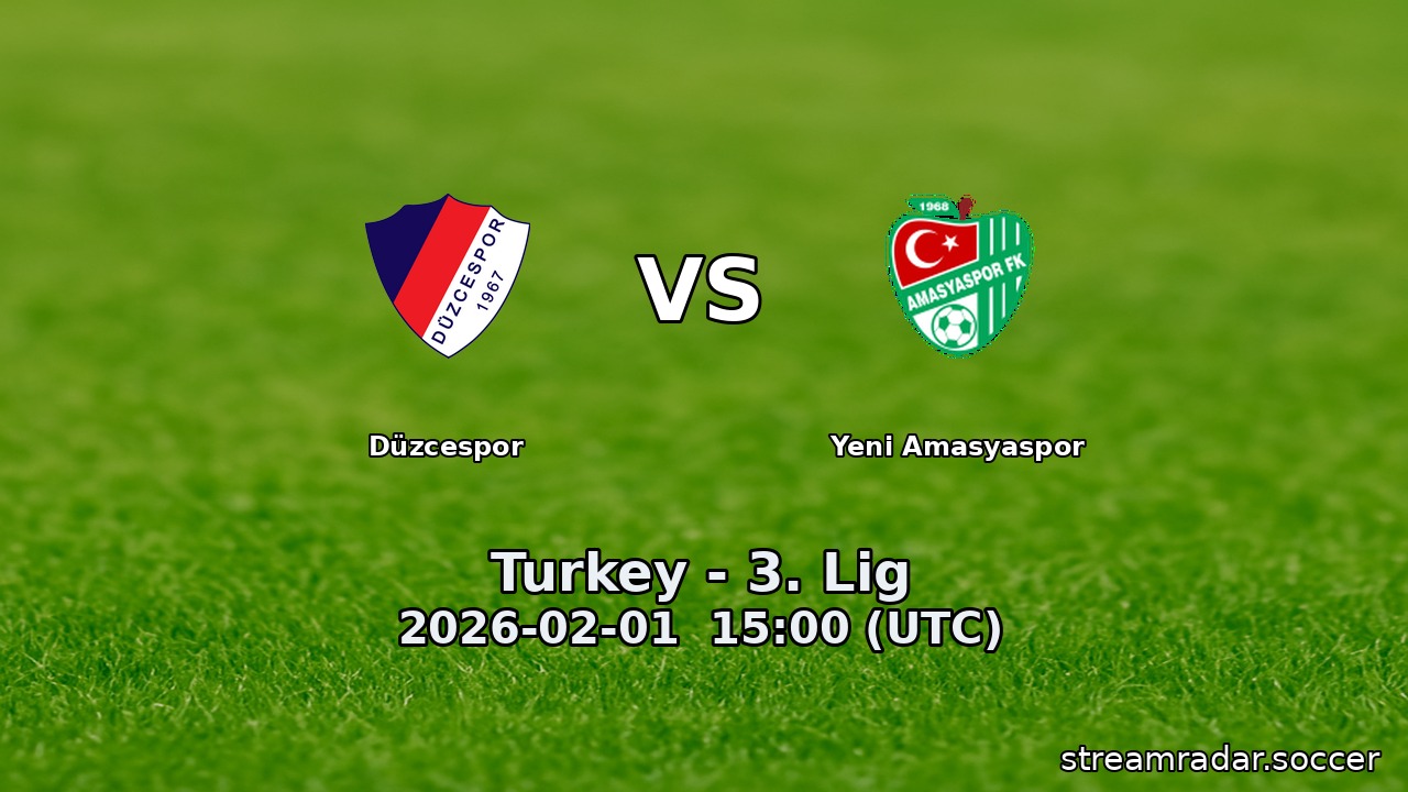 Düzcespor vs Yeni Amasyaspor