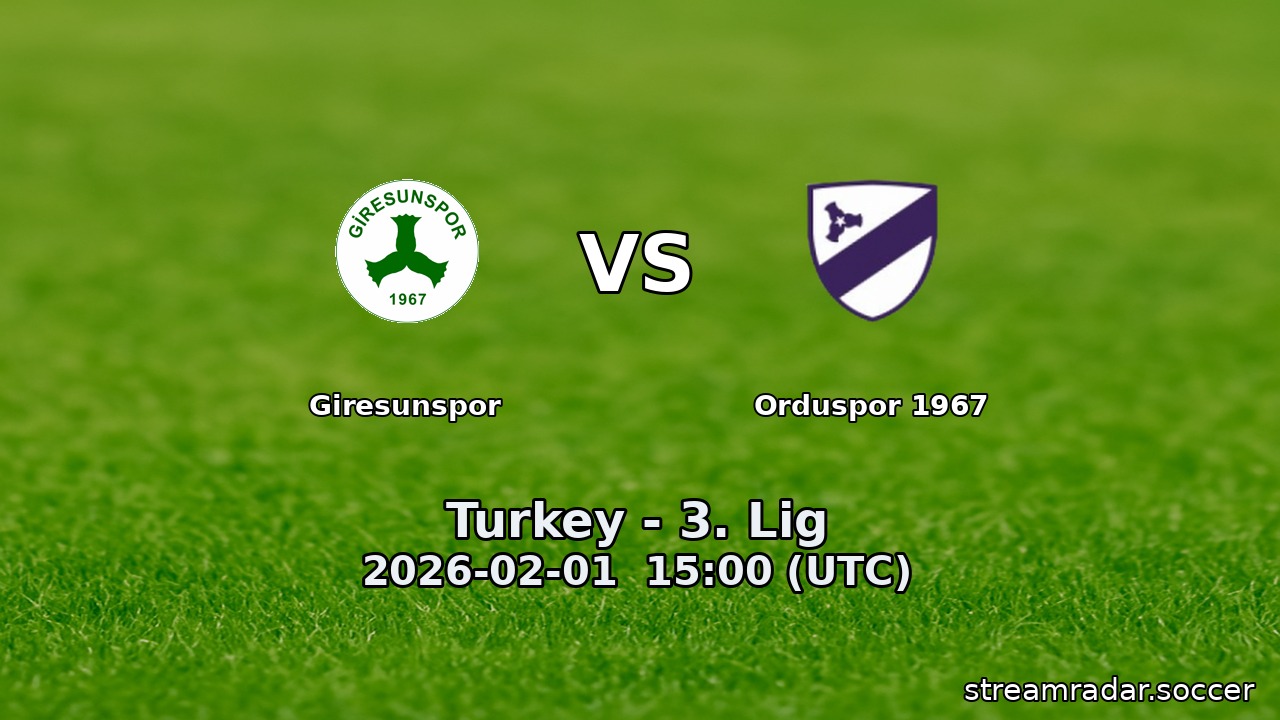 Giresunspor vs Orduspor 1967
