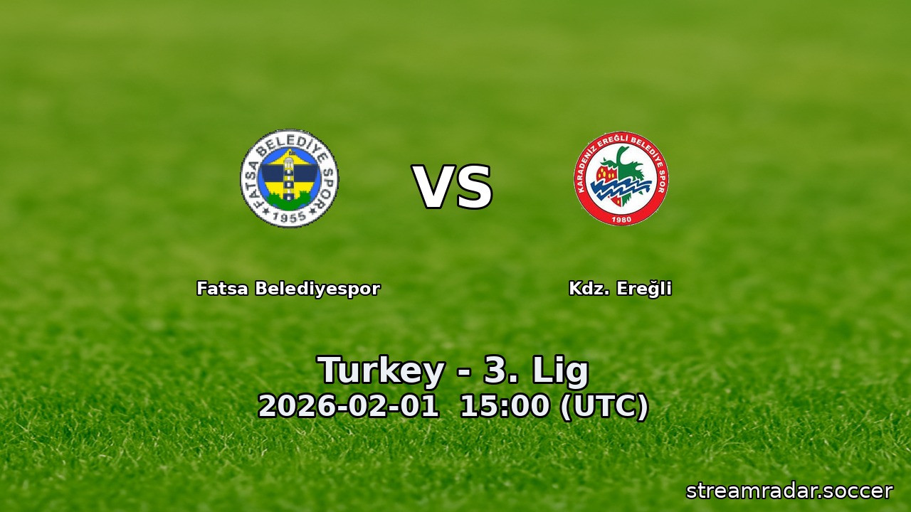 Fatsa Belediyespor vs Kdz. Ereğli
