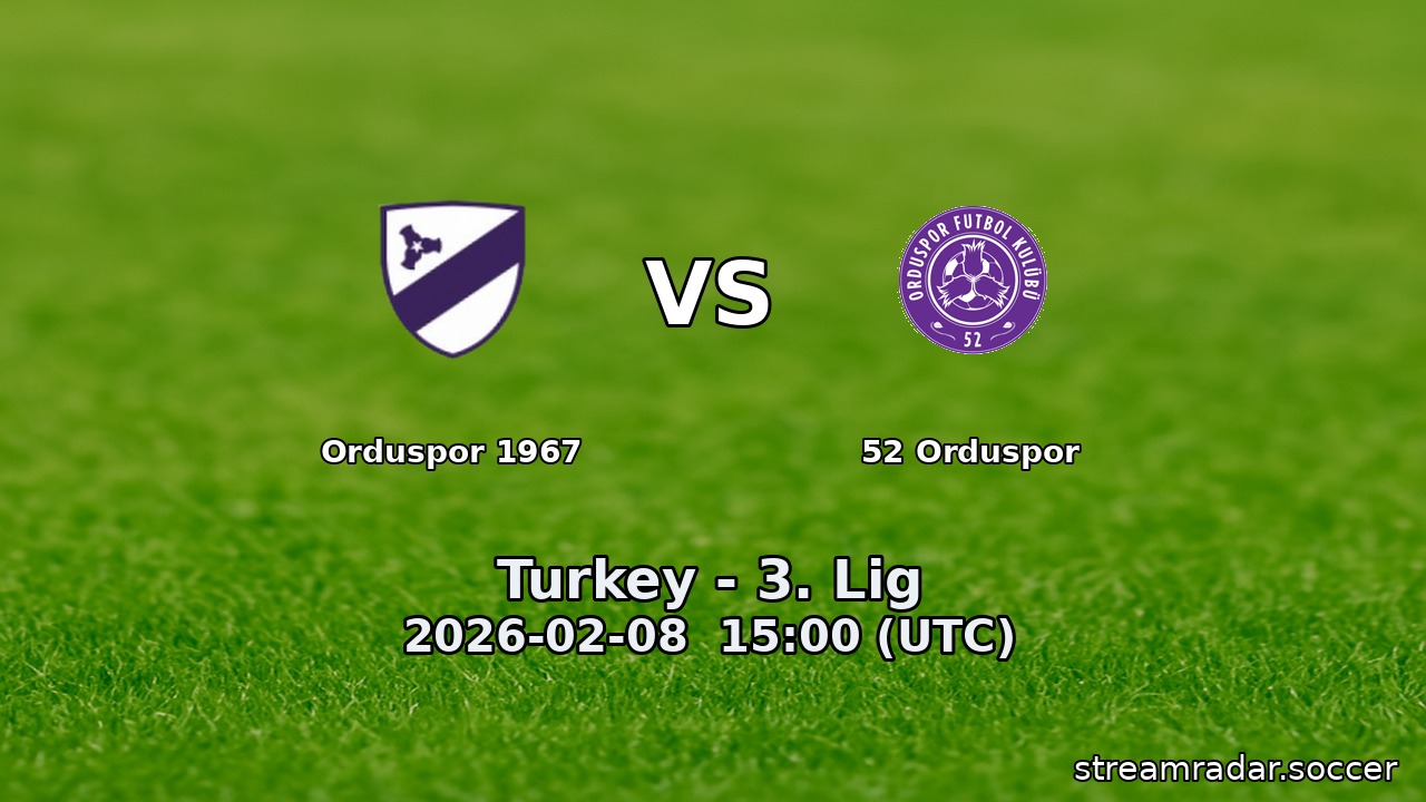 Orduspor 1967 vs 52 Orduspor