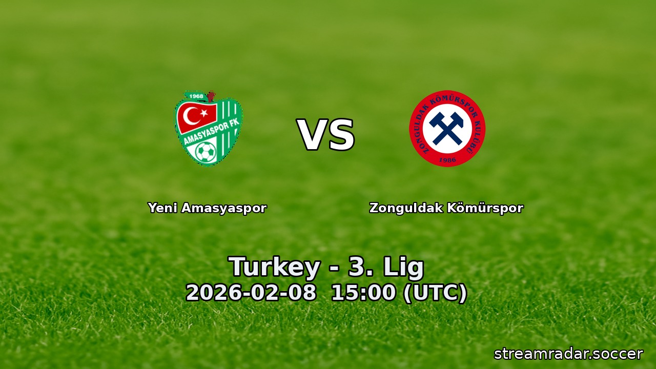 Yeni Amasyaspor vs Zonguldak Kömürspor
