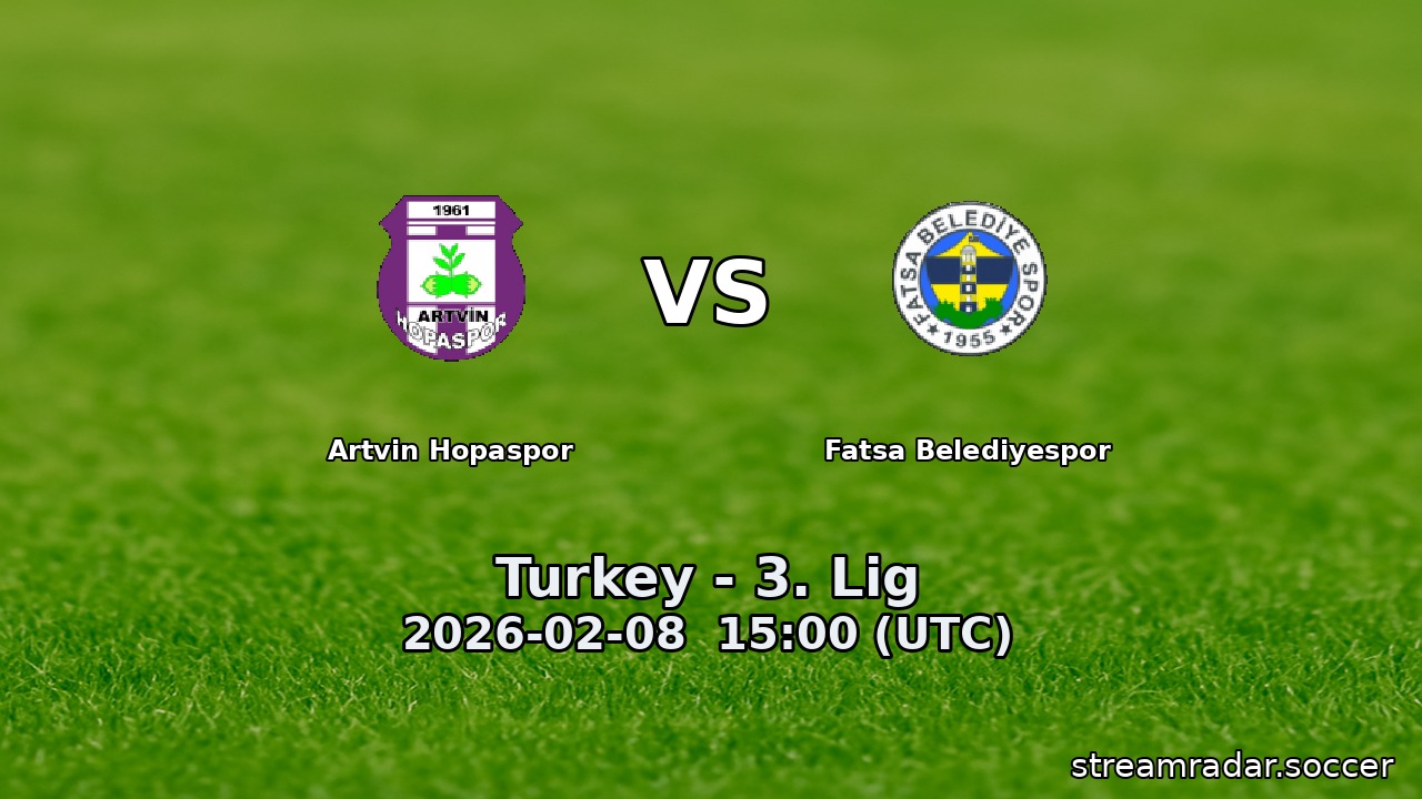 Artvin Hopaspor vs Fatsa Belediyespor