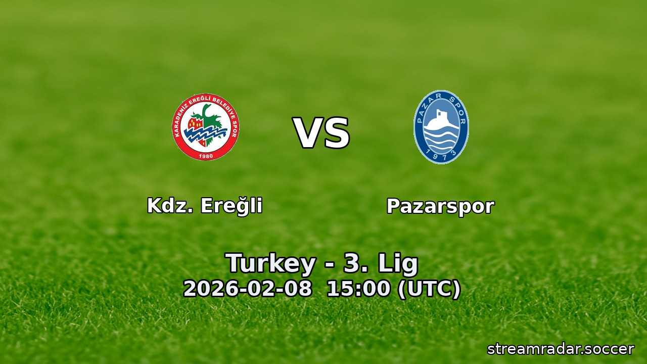 Kdz. Ereğli vs Pazarspor