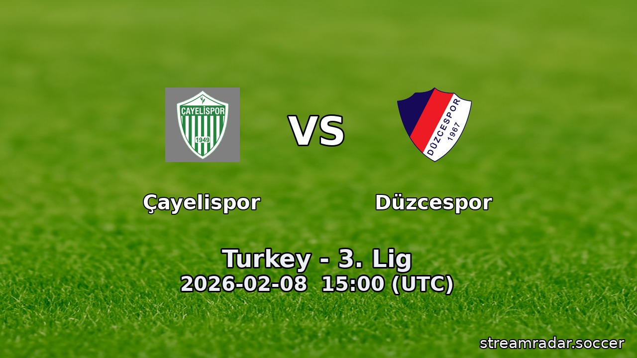 Çayelispor vs Düzcespor