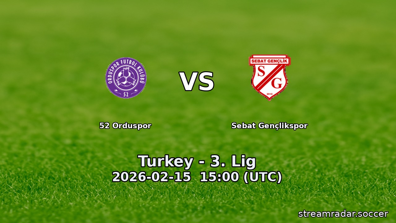 52 Orduspor vs Sebat Gençlikspor