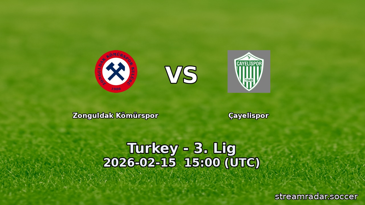 Zonguldak Kömürspor vs Çayelispor