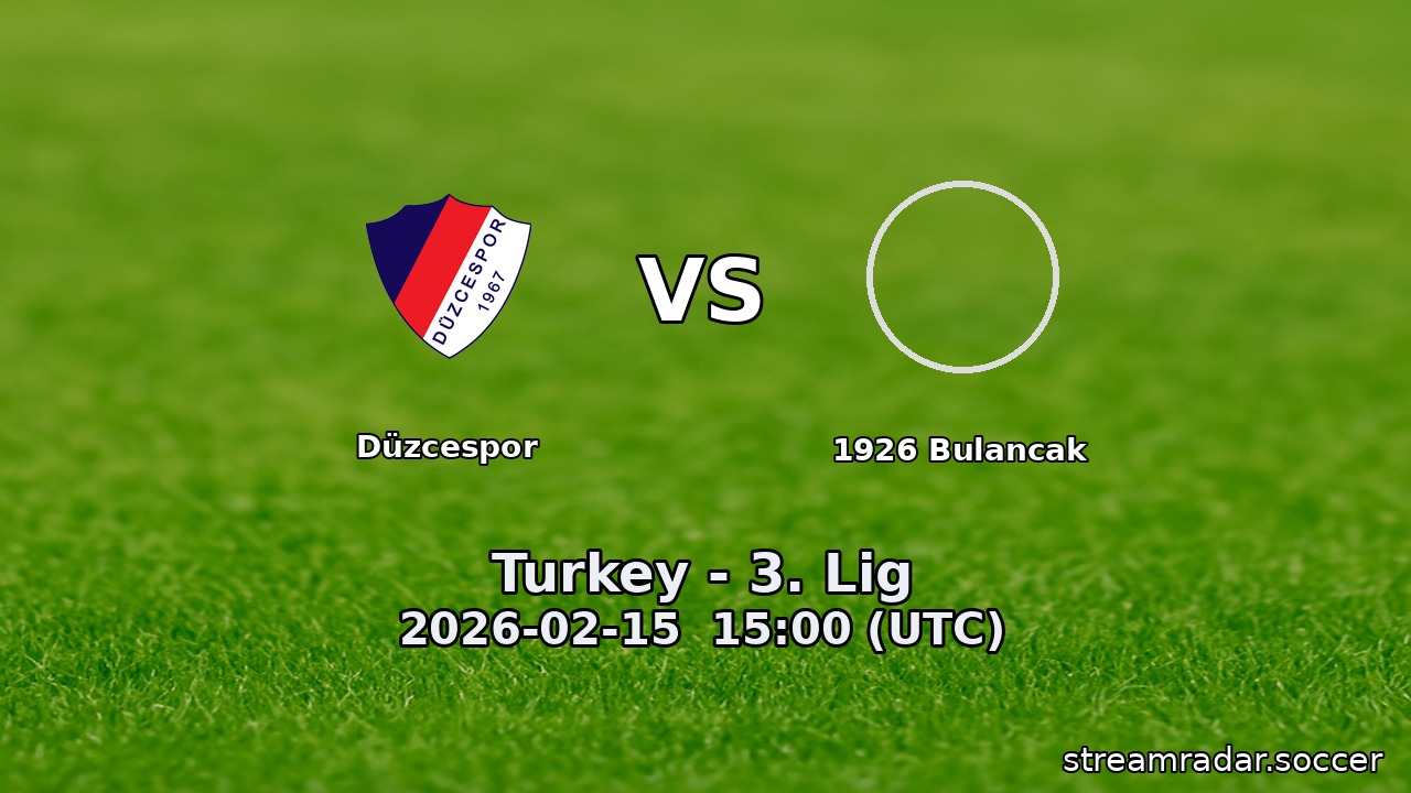 Düzcespor vs 1926 Bulancak