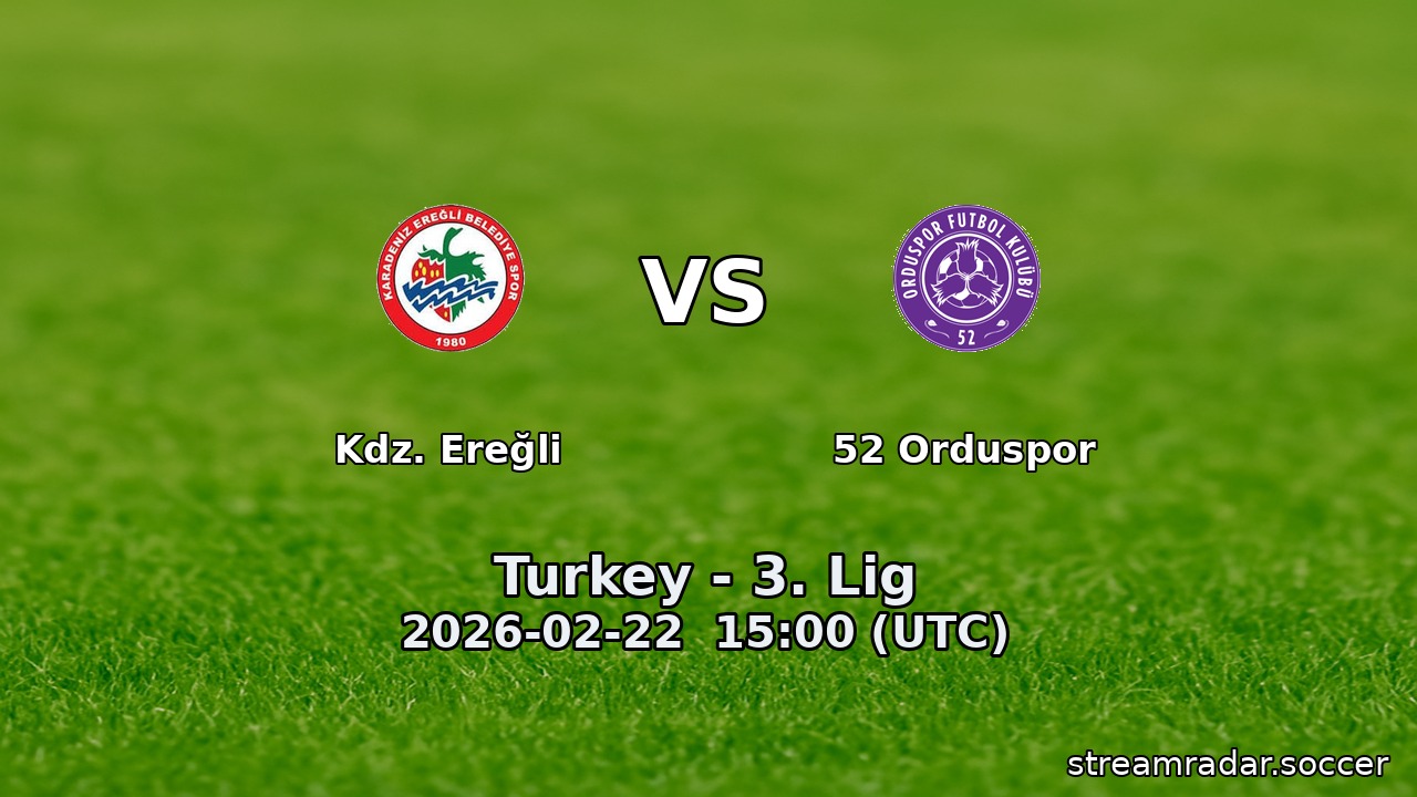 Kdz. Ereğli vs 52 Orduspor