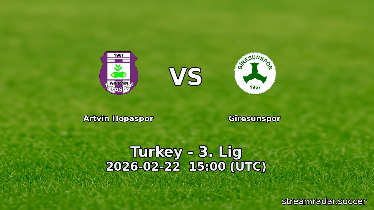 Artvin Hopaspor vs Giresunspor