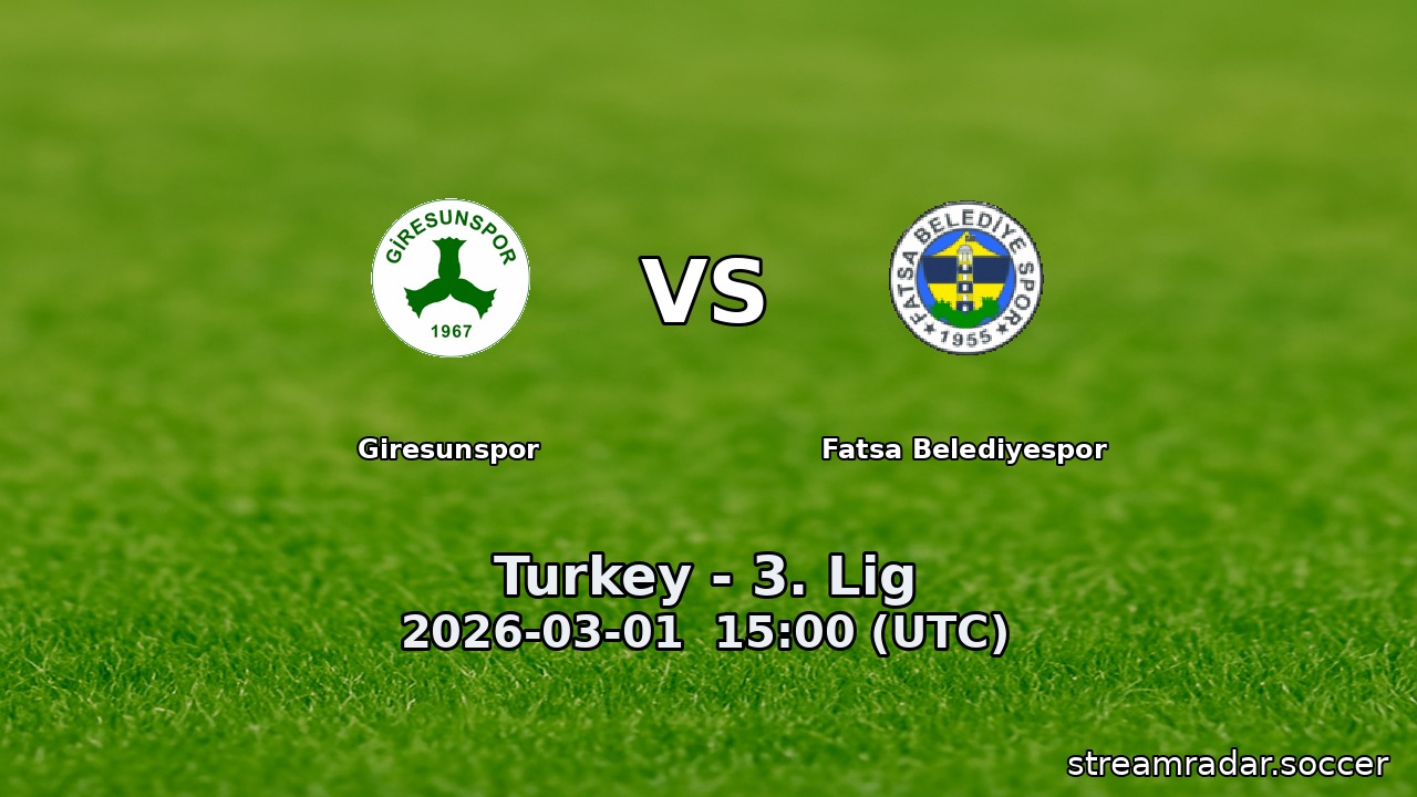 Giresunspor vs Fatsa Belediyespor