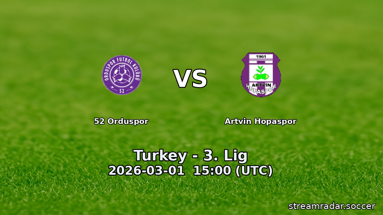 52 Orduspor vs Artvin Hopaspor