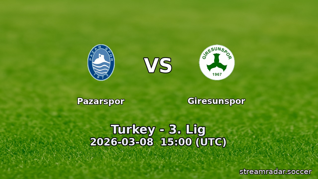 Pazarspor vs Giresunspor