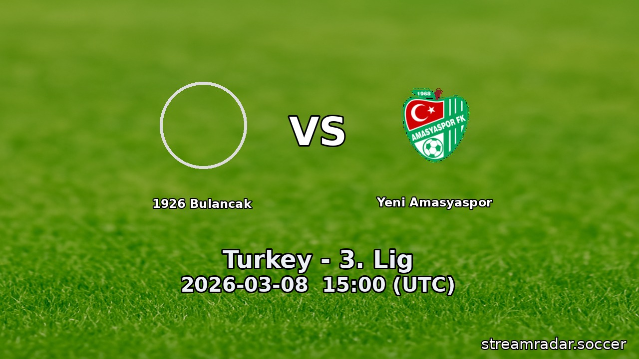 1926 Bulancak vs Yeni Amasyaspor