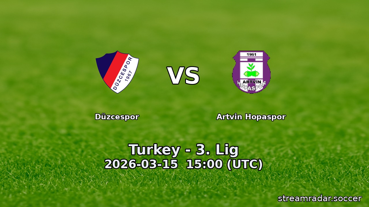 Düzcespor vs Artvin Hopaspor