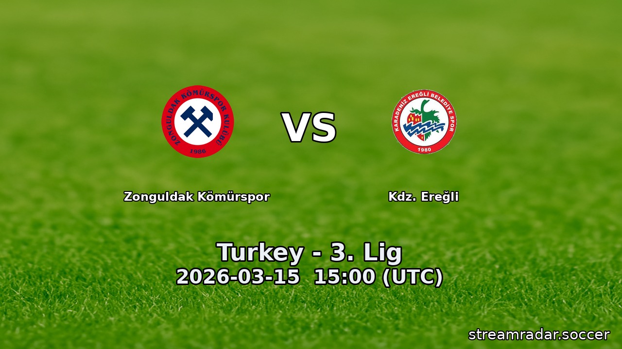 Zonguldak Kömürspor vs Kdz. Ereğli