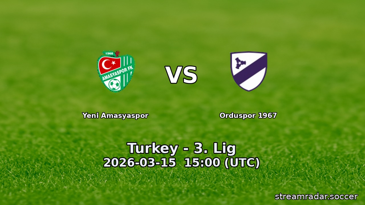Yeni Amasyaspor vs Orduspor 1967