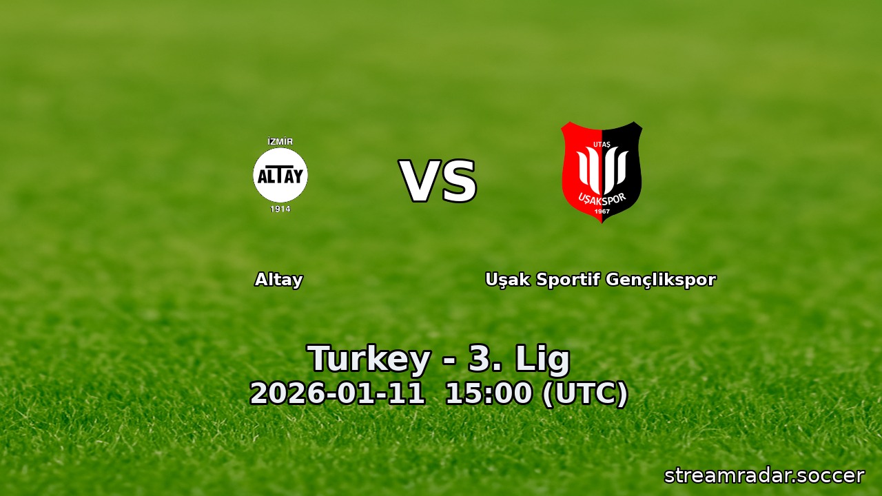 Altay vs Uşak Sportif Gençlikspor
