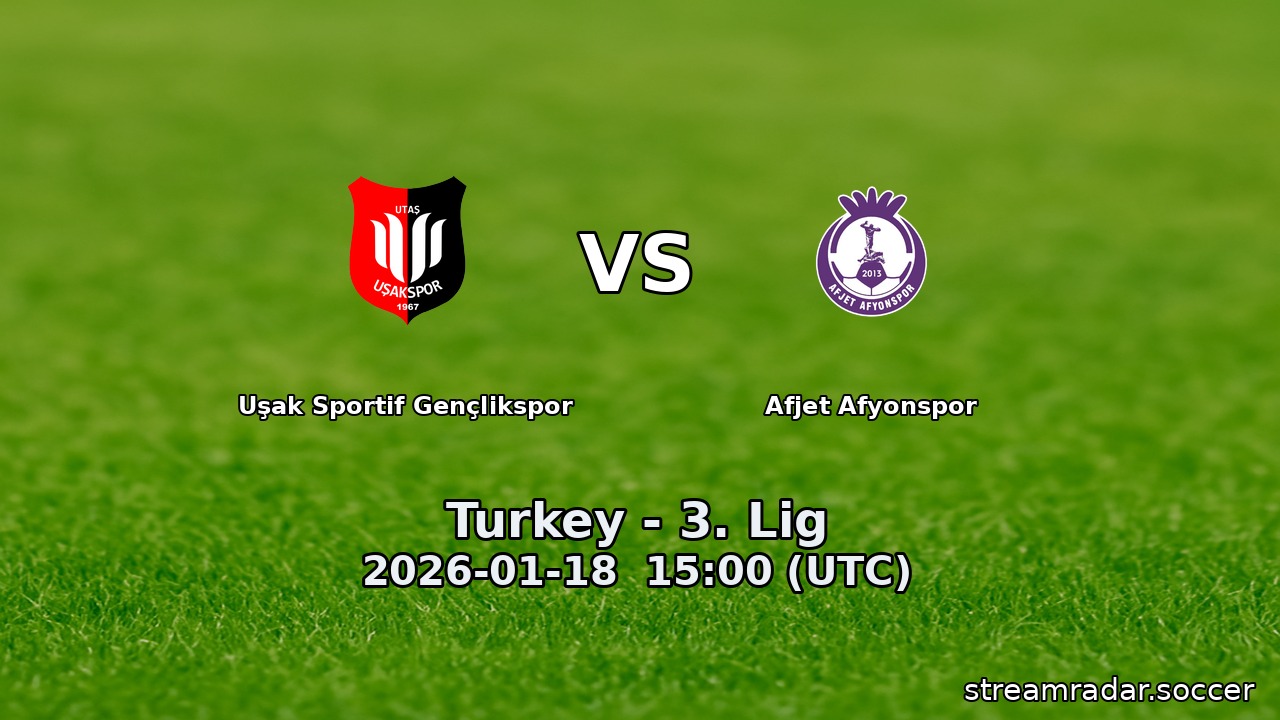 Uşak Sportif Gençlikspor vs Afjet Afyonspor