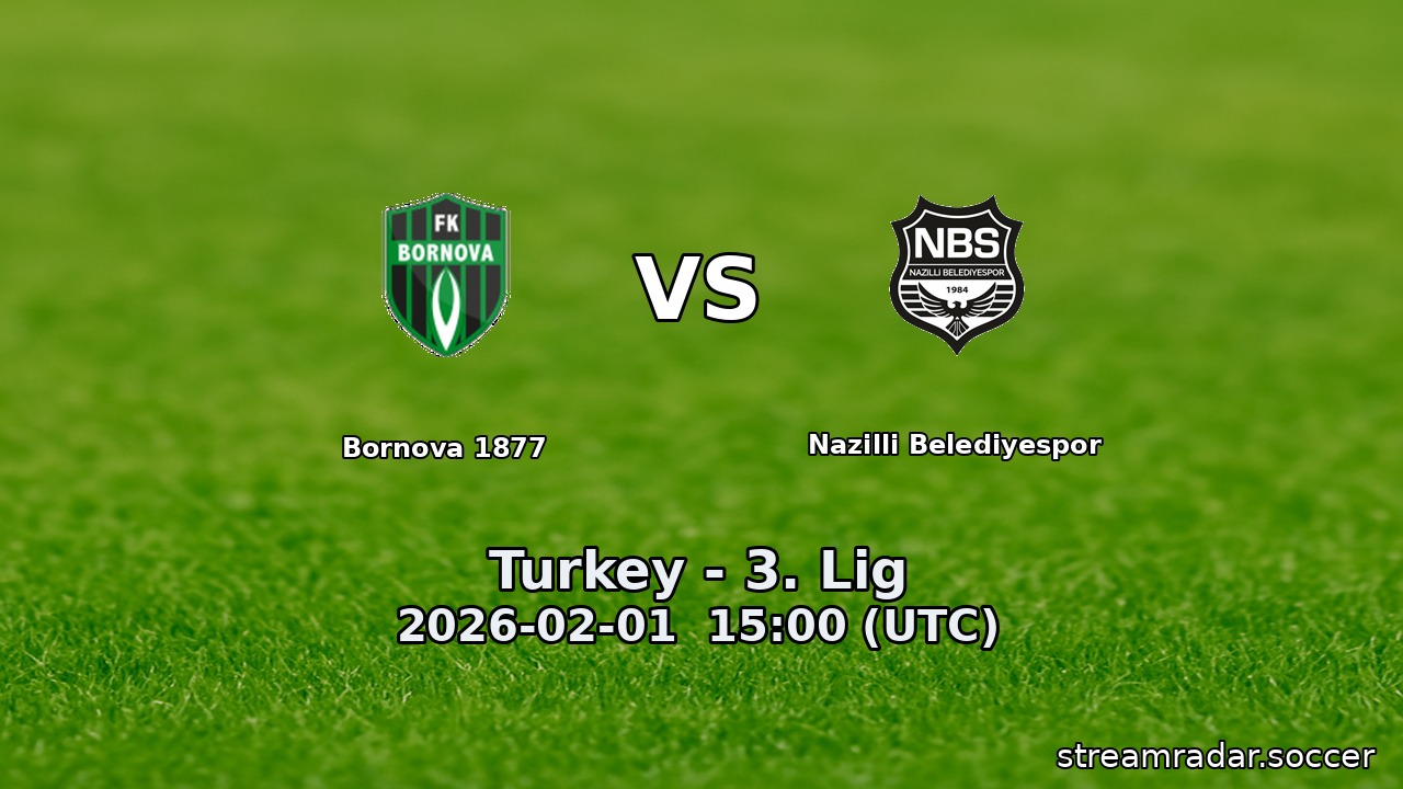 Bornova 1877 vs Nazilli Belediyespor