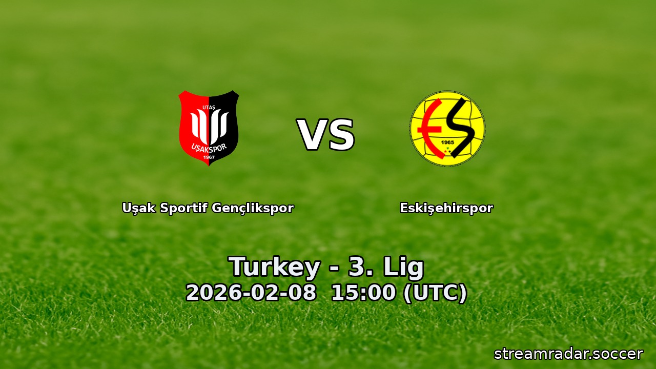 Uşak Sportif Gençlikspor vs Eskişehirspor