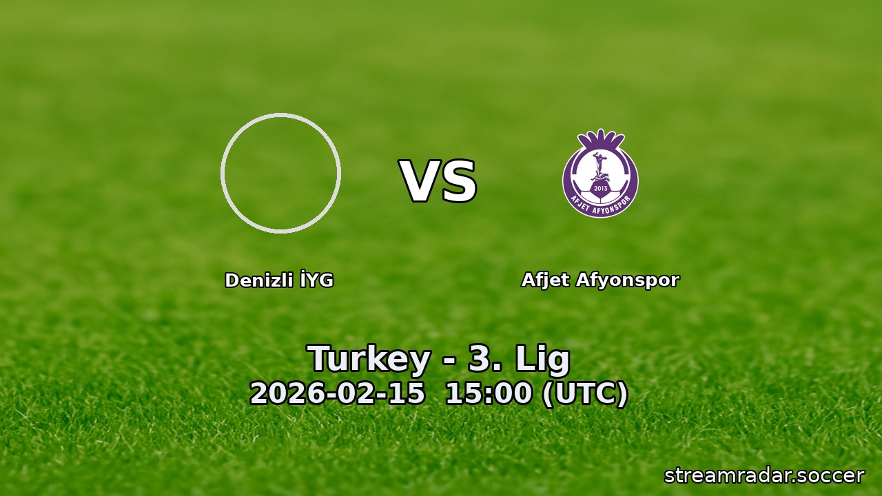 Denizli İYG vs Afjet Afyonspor