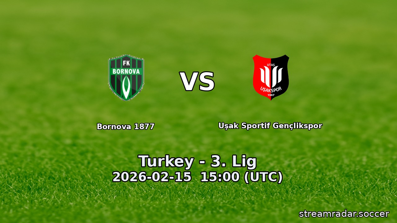 Bornova 1877 vs Uşak Sportif Gençlikspor