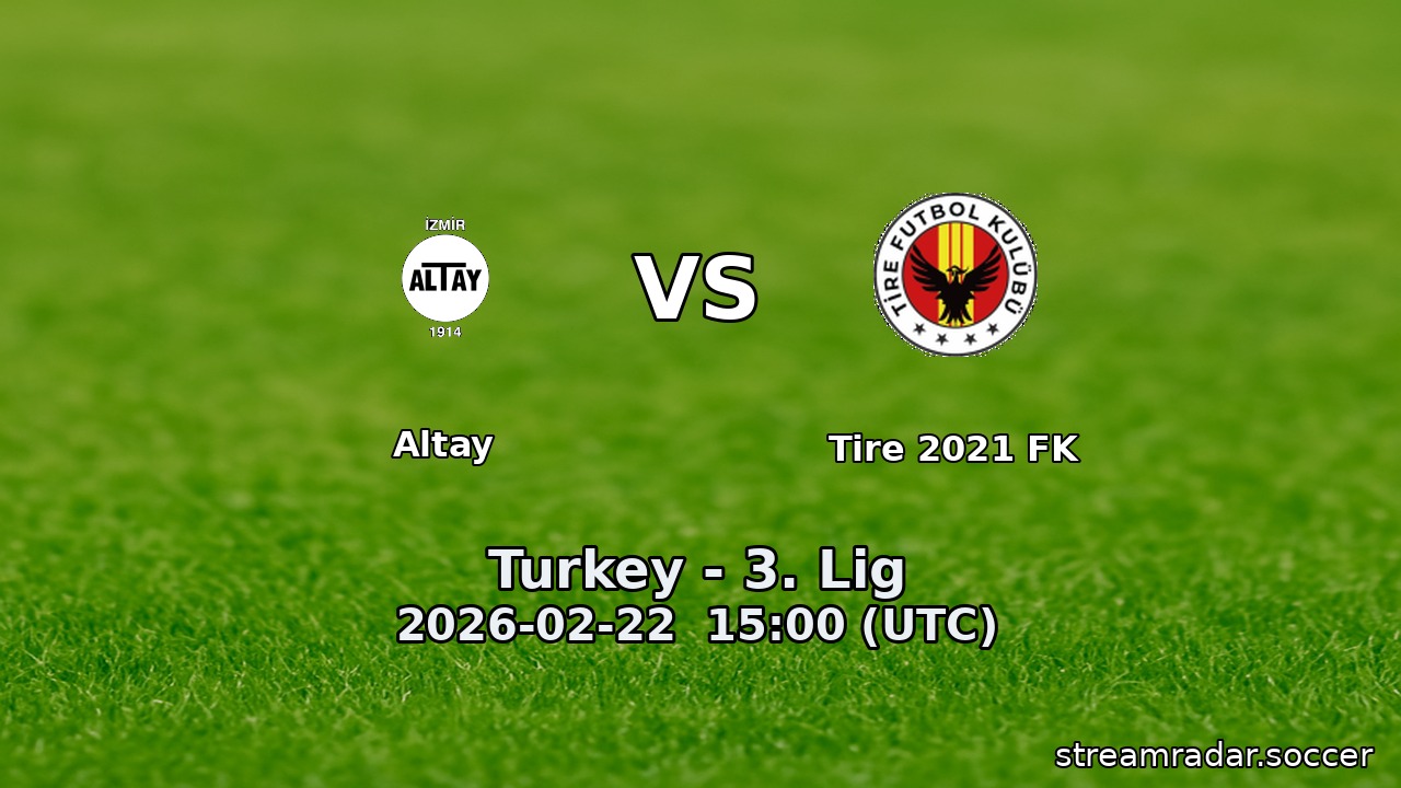 Altay vs Tire 2021 FK