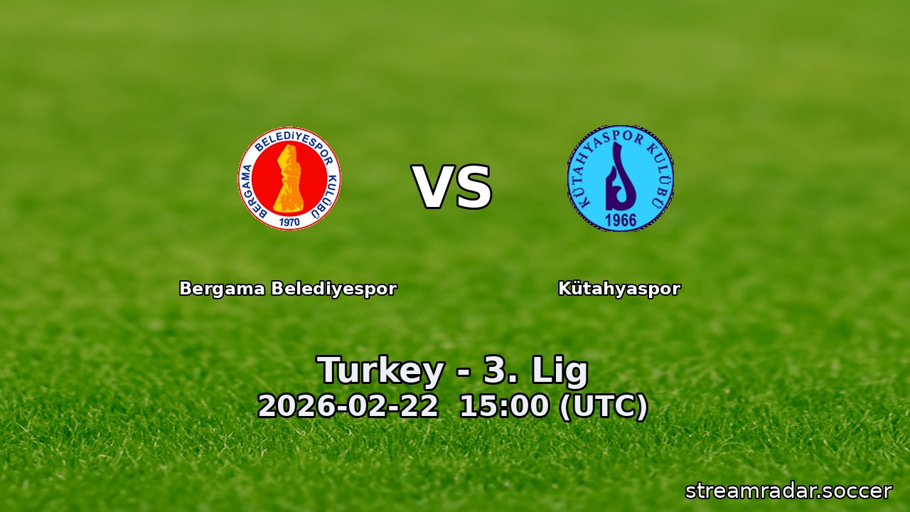 Bergama Belediyespor vs Kütahyaspor