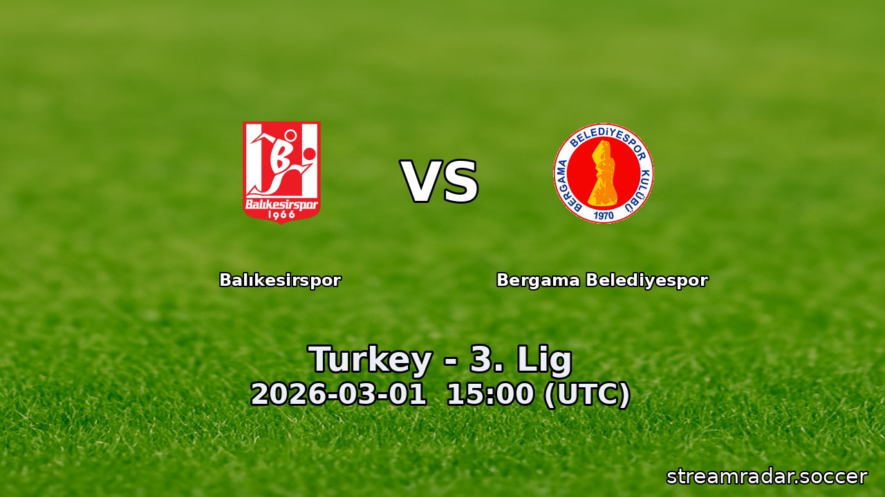 Balıkesirspor vs Bergama Belediyespor
