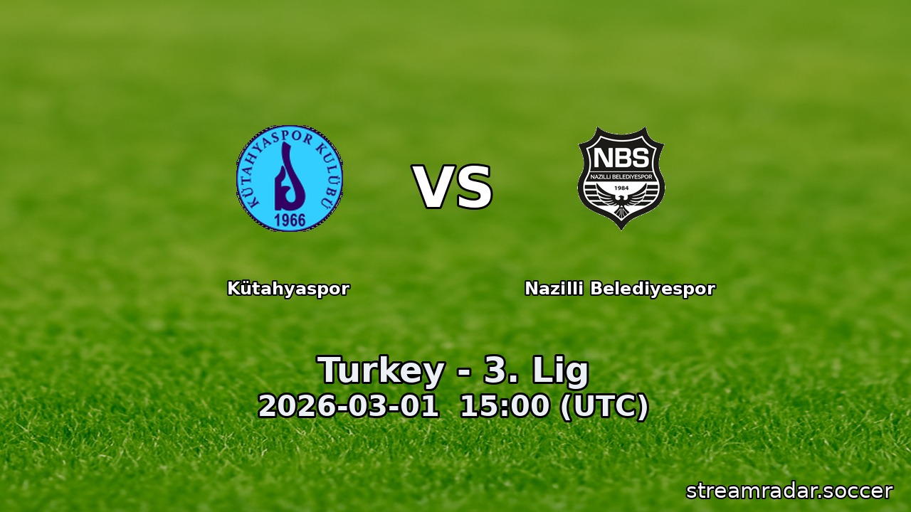 Kütahyaspor vs Nazilli Belediyespor